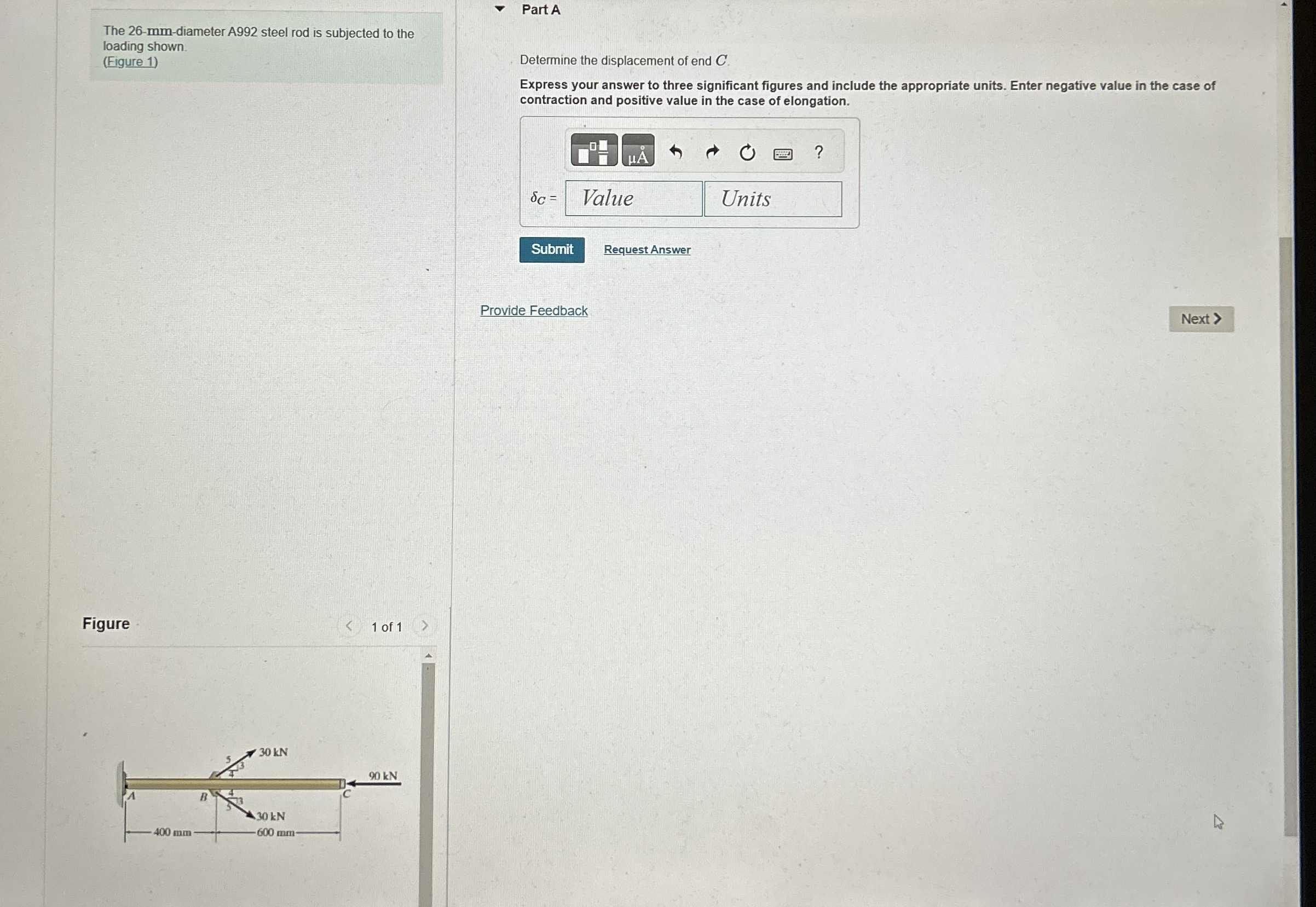 The 2 6 - mm - diameter A 9 9 2 steel rod is