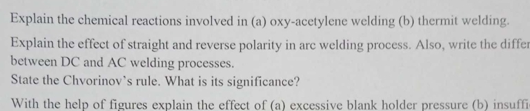 Explain the chemical reactions involved in ( a )