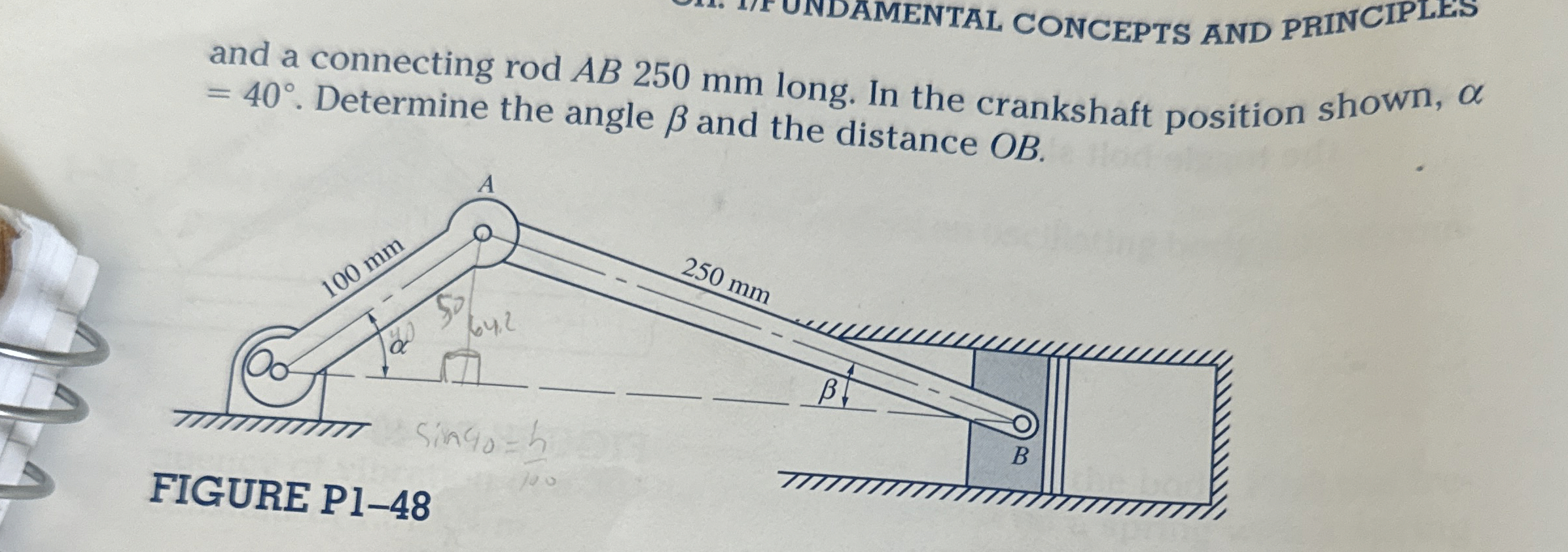 1 - 4 8 = The reciprocal engine in Fig. P 1 - 4 8