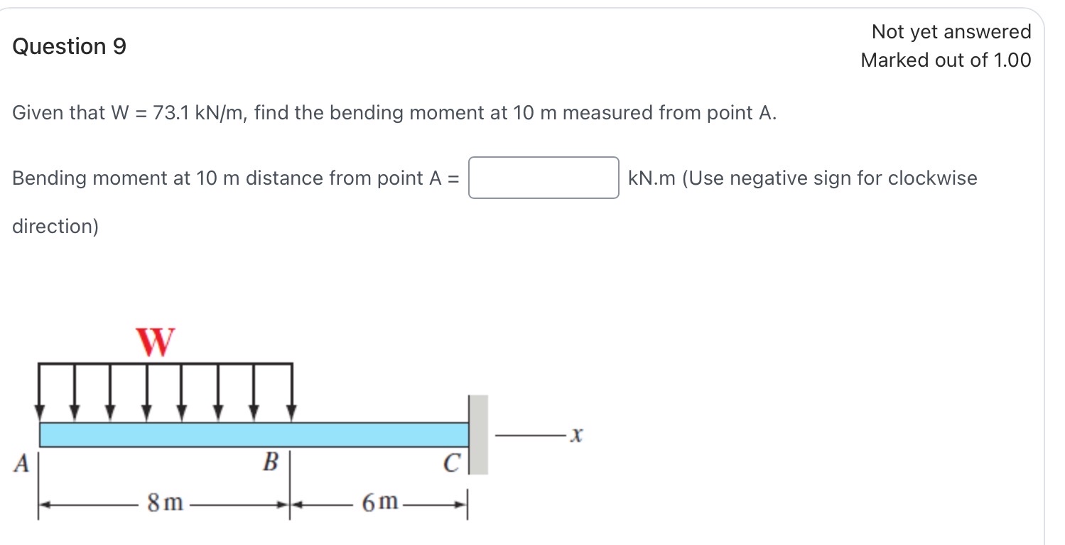 Question 9 Not yet answered Marked out of 1 . 0 0