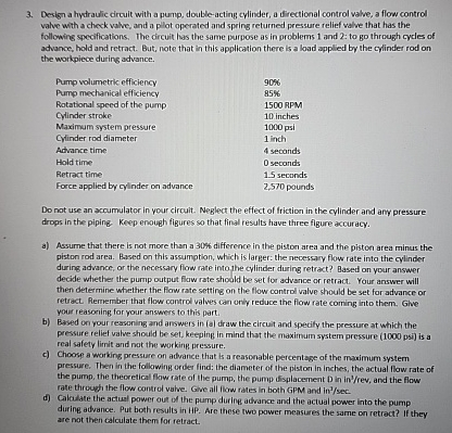 Design a hydraulic dircuit with a pump, double -
