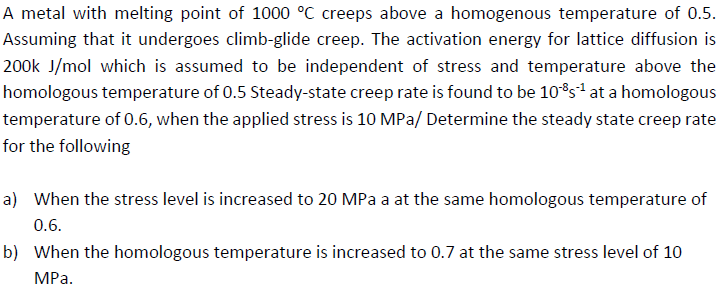 A metal with melting point of \ ( 1 0 0 0 { } ^ {