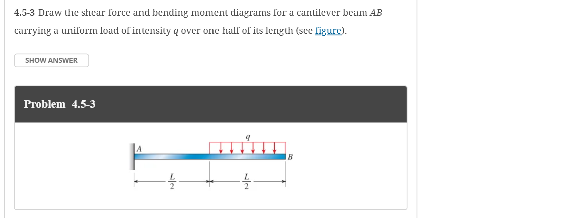 4 . 5 - 3 Draw the shear - force and bending -