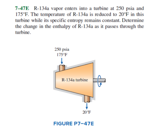 7 - 4 7 E R - 1 3 4 a vapor enters into a turbine