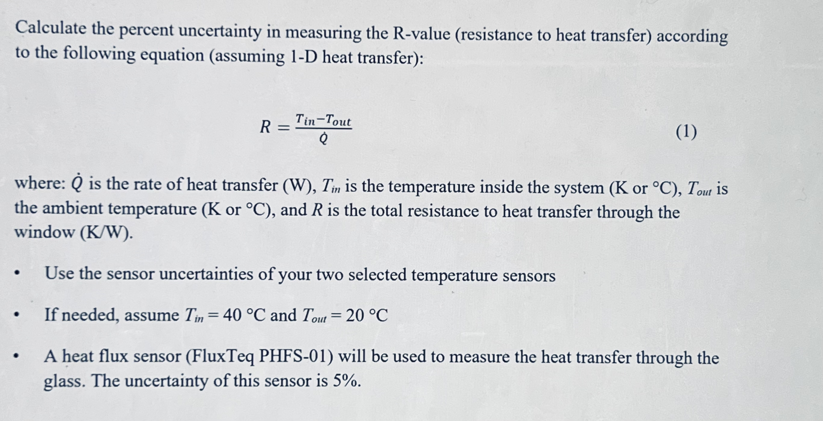 Calculate the percent uncertainty in measuring
