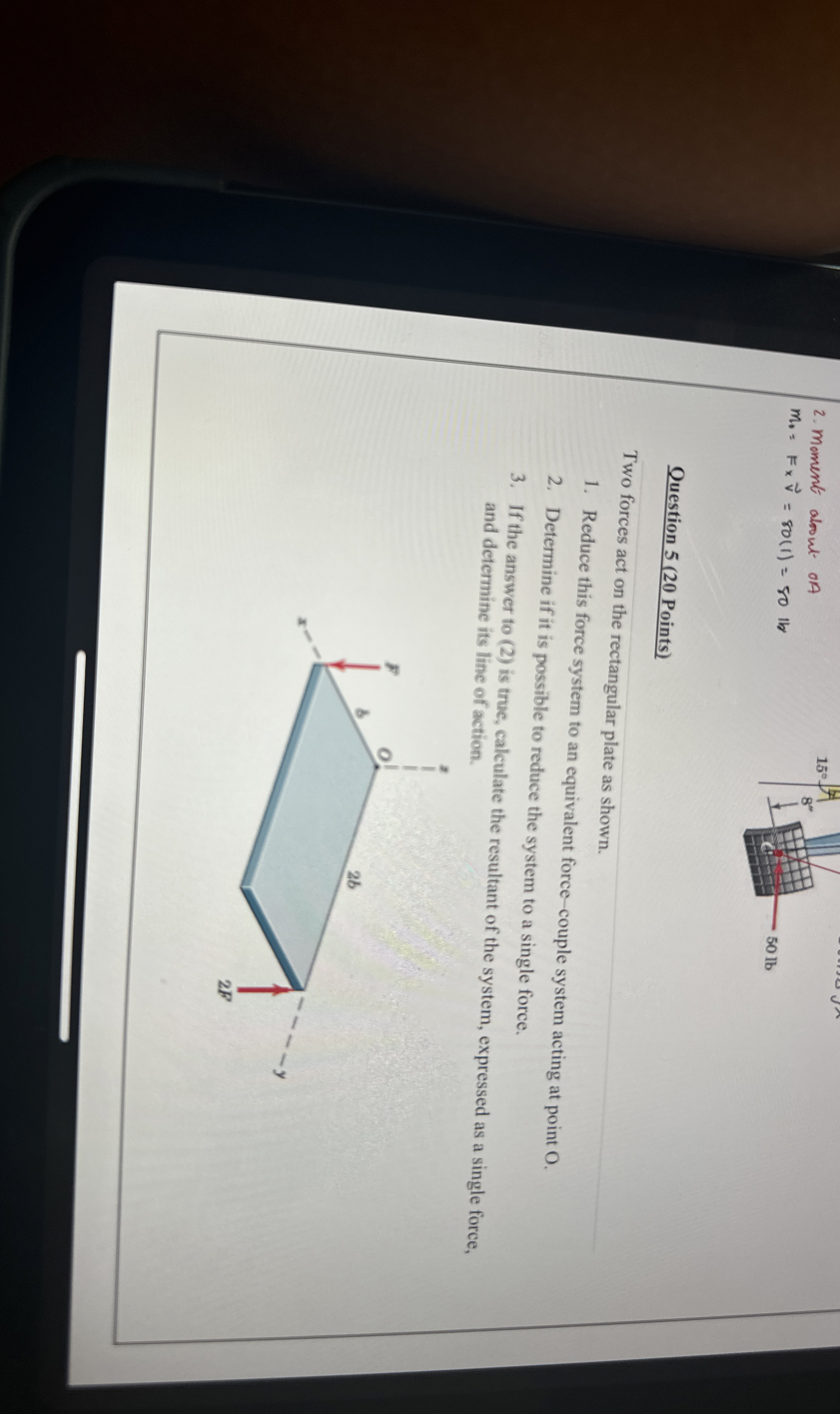 moment alsout O A m 0 = k vec ( v ) = 8 0 ( 1 ) =