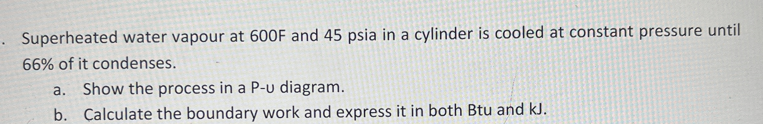 Superheated water vapour at 6 0 0 F and 4 5 psia