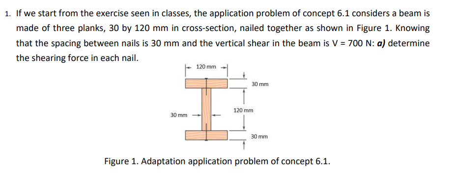 If we start from the exercise seen in classes,