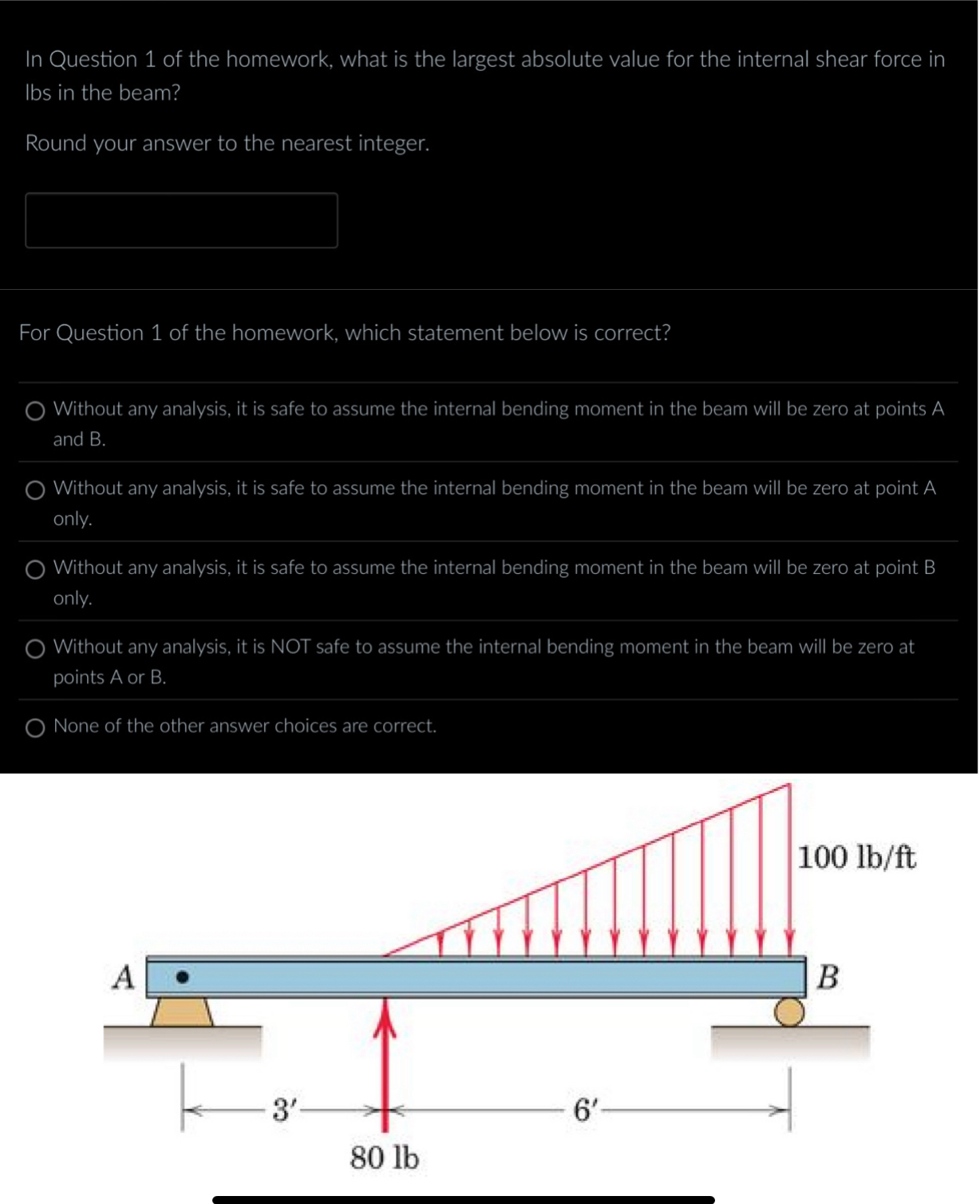 In Question 1 of the homework, what is the