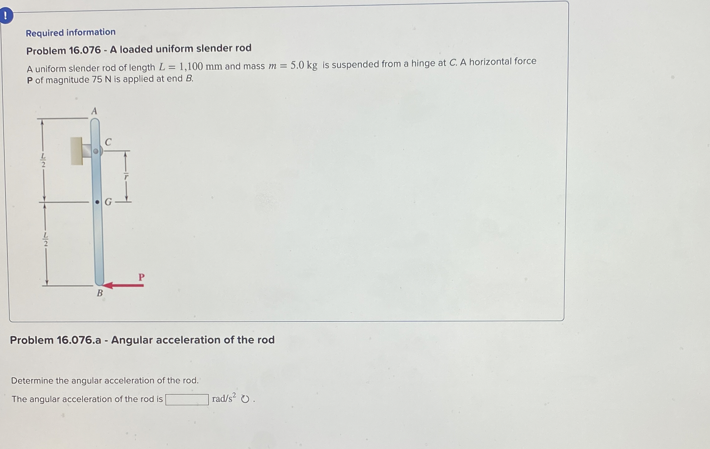 ! Required information Problem 1 6 . 0 7 6 - A