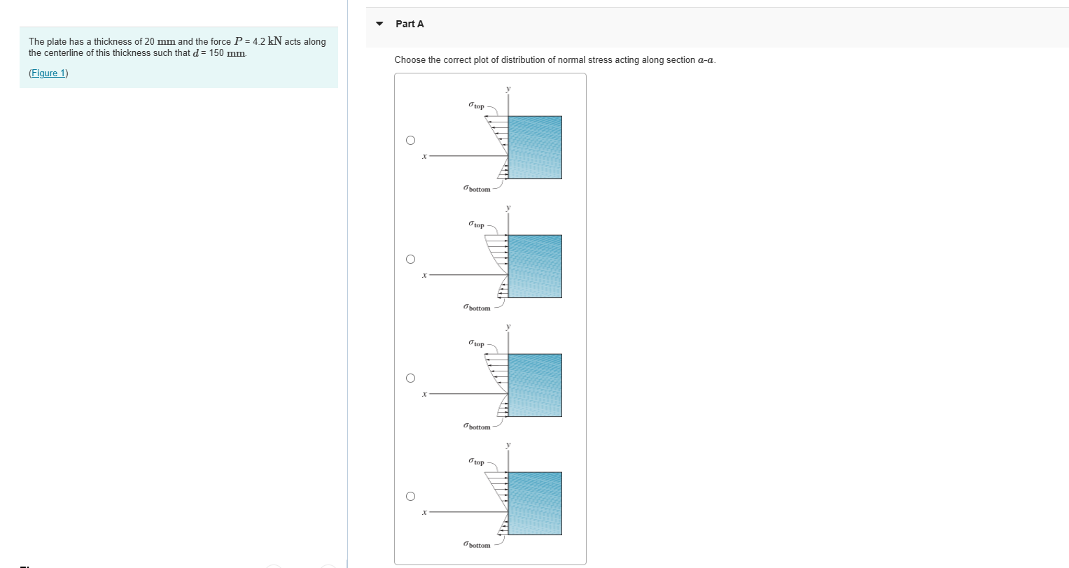 The plate has a thickness of 2 0 mm and the force