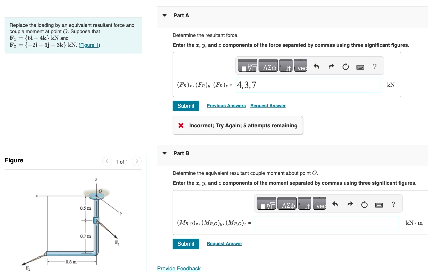Replace the loading by an equivalent resultant