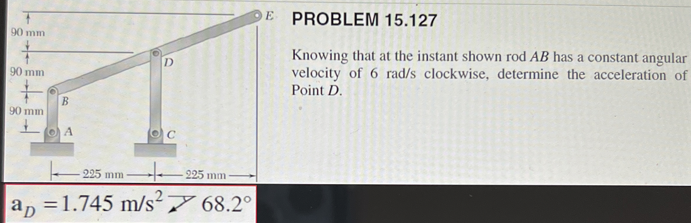IE PROBLEM 1 5 . 1 2 7 Knowing that at the