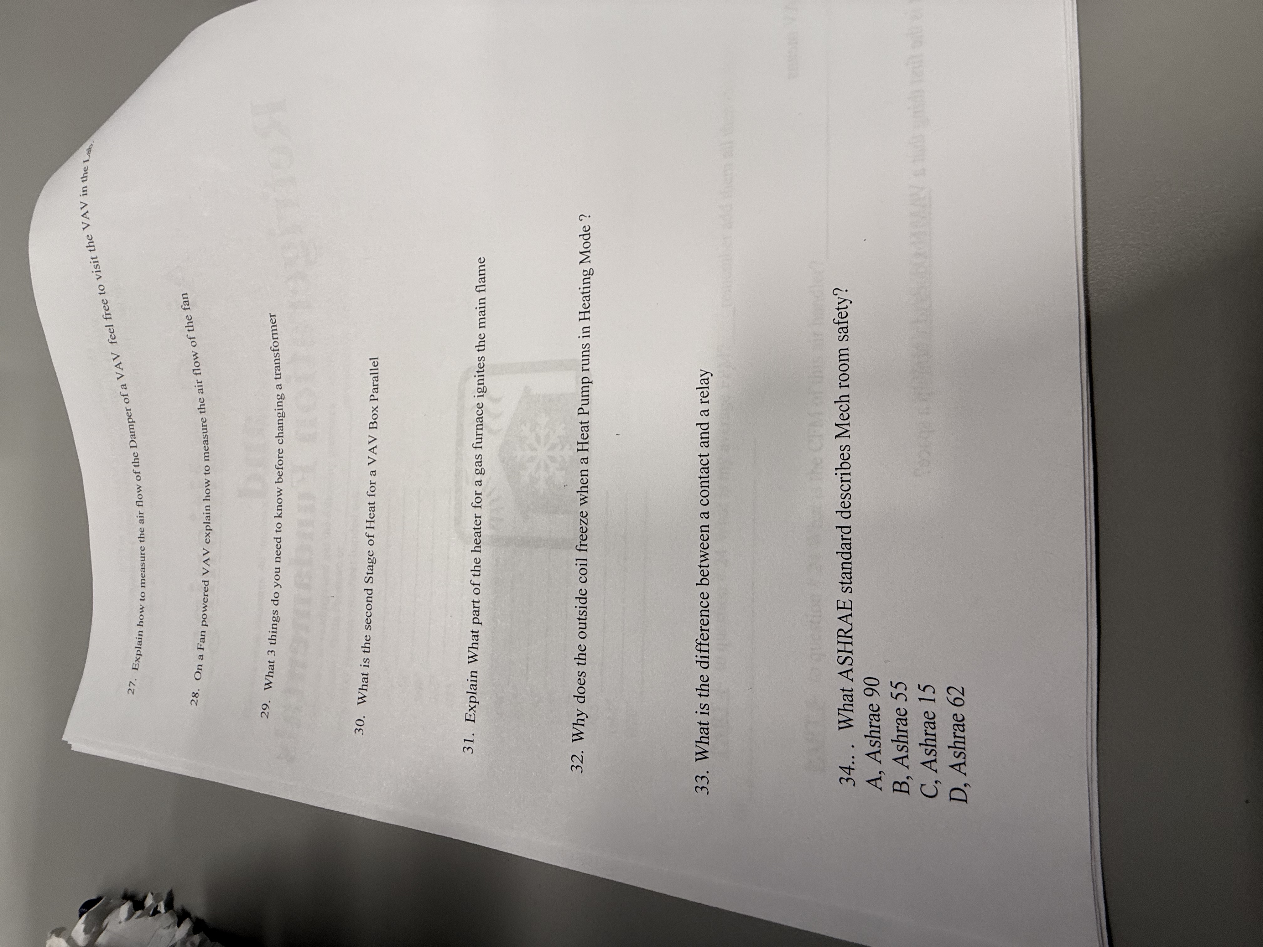 Explain how to measure the air flow of the Damper