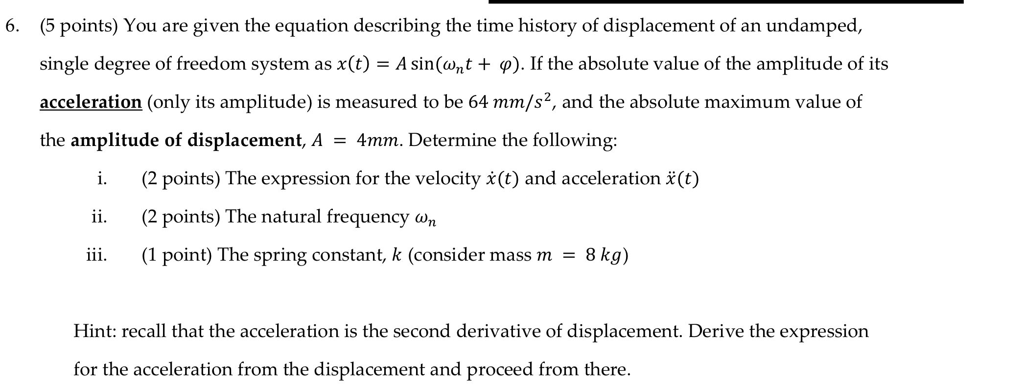 ( 5 points ) You are given the equation