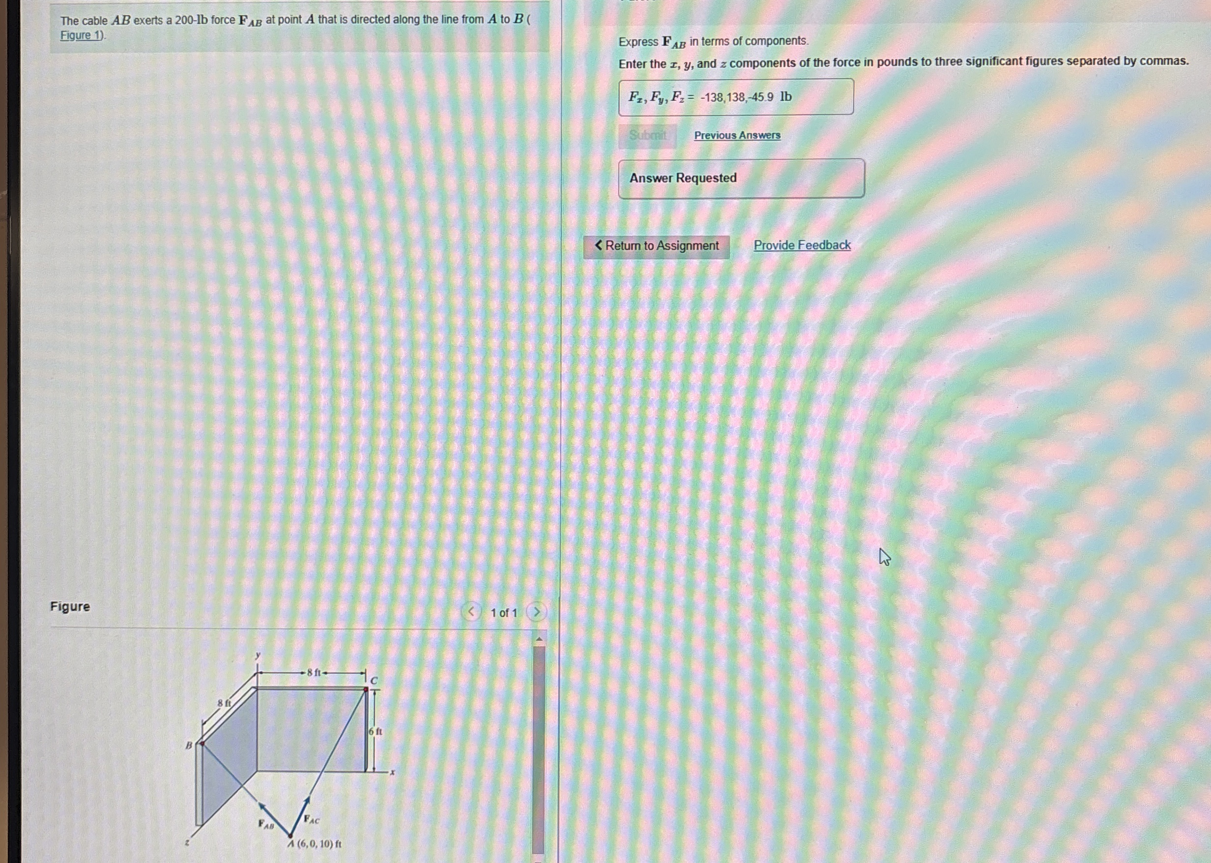 Express F A B in terms of components. Enter the x