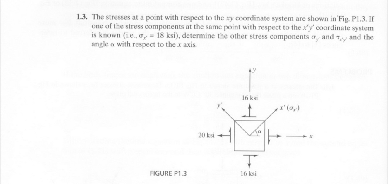 1 . 3 . The stresses at a point with respect to