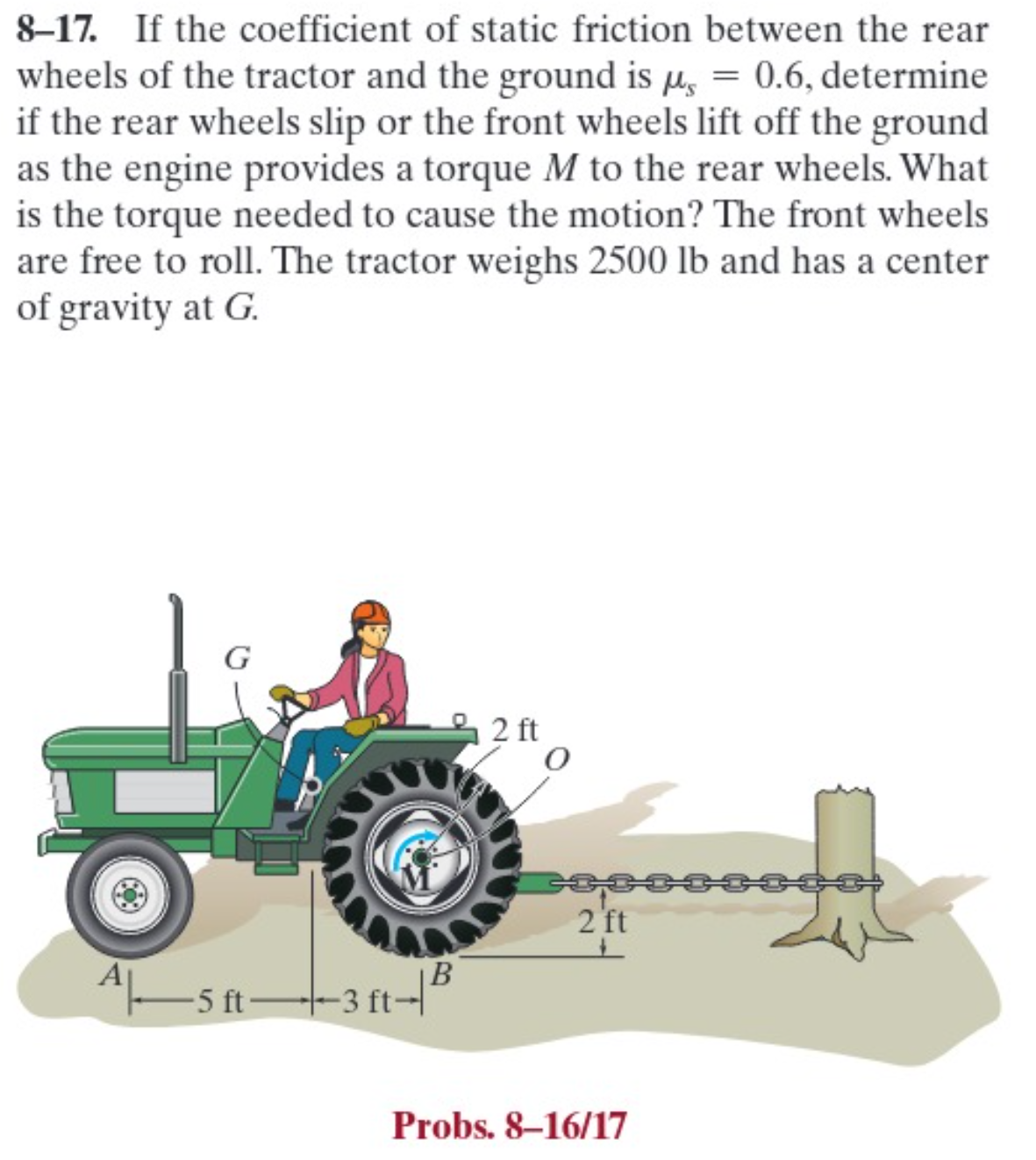 8 - 1 7 . If the coefficient of static friction