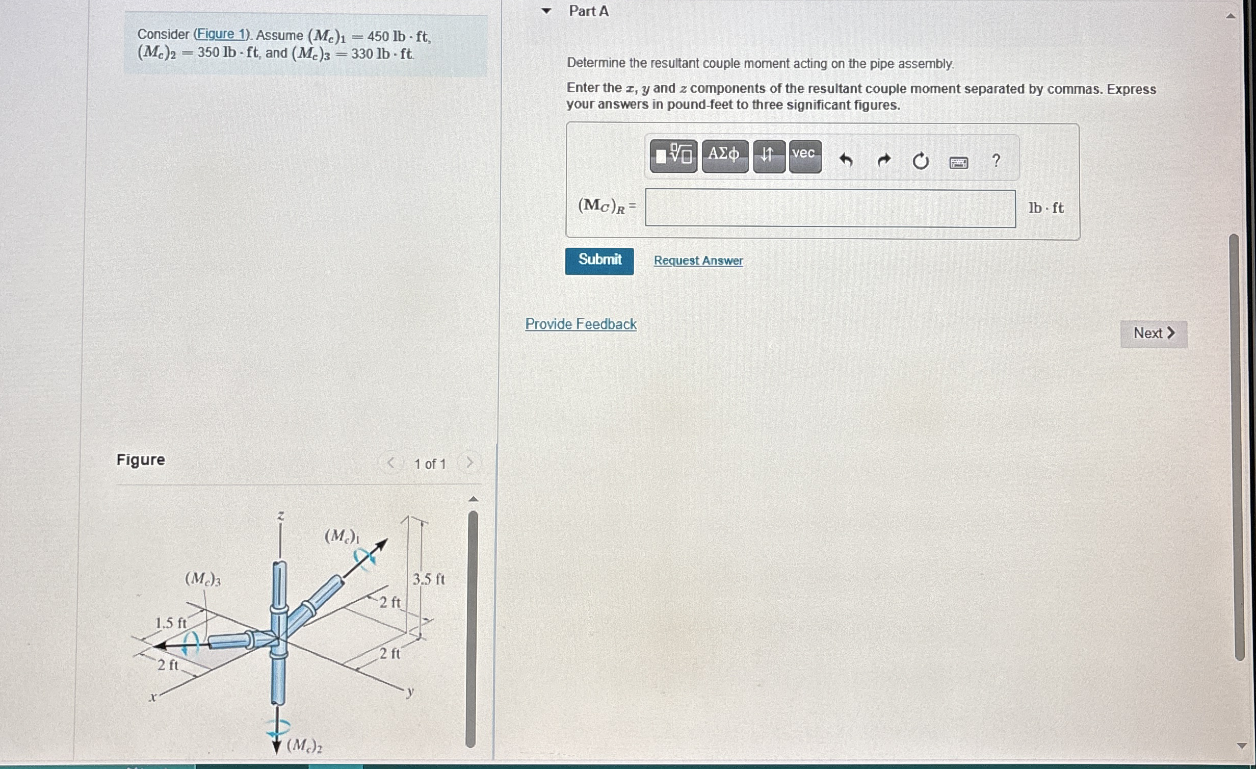 Consider ( Figure 1 ) . Assume ( M c ) 1 = 4 5 0