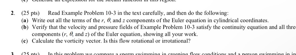 ( 2 5 pts ) Read Example Problem 1 0 - 3 in the