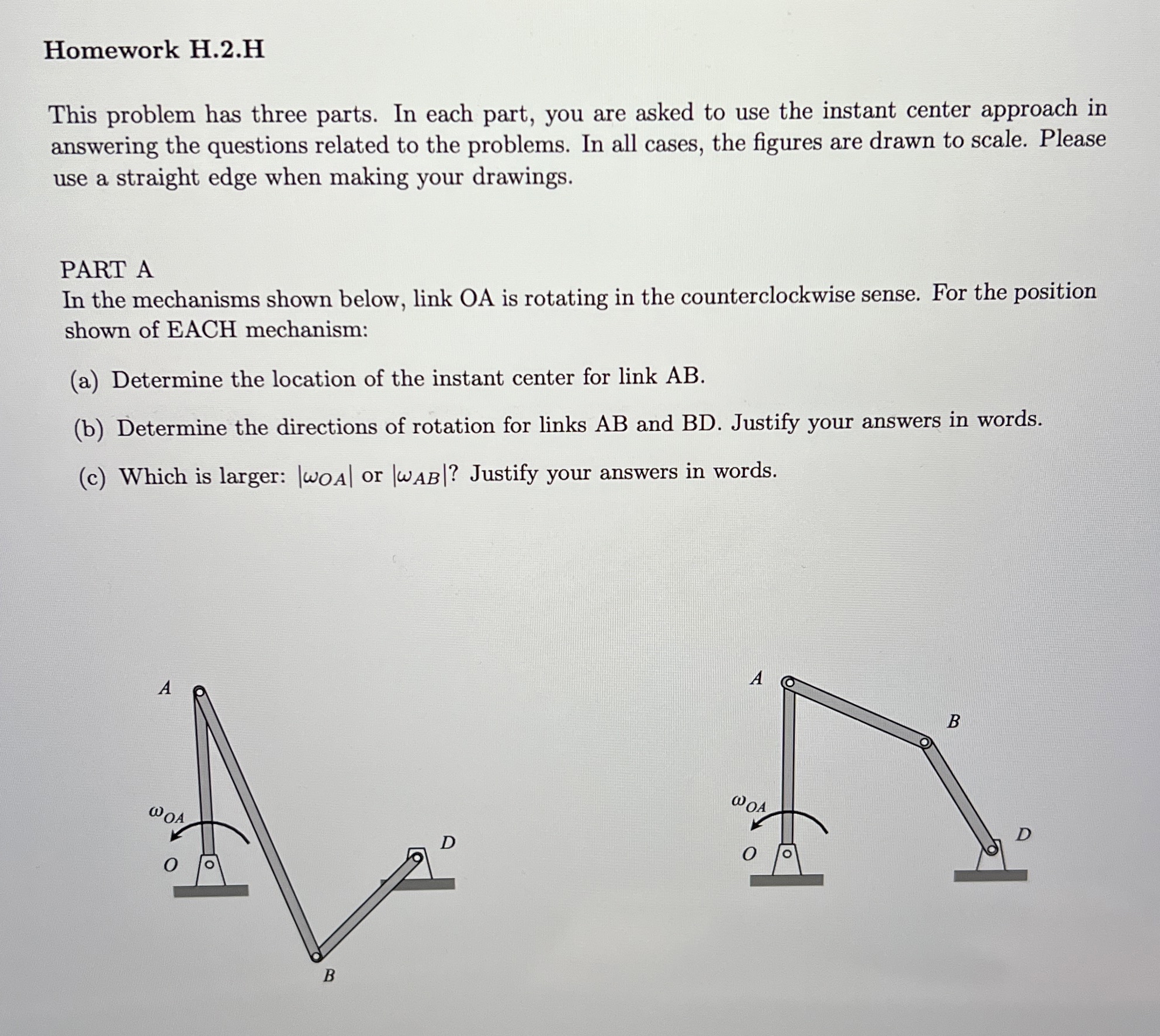 Homework H . 2 . H This problem has three parts.
