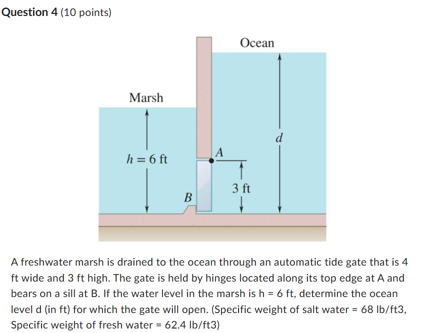 Question 4 ( 1 0 points ) A freshwater marsh is