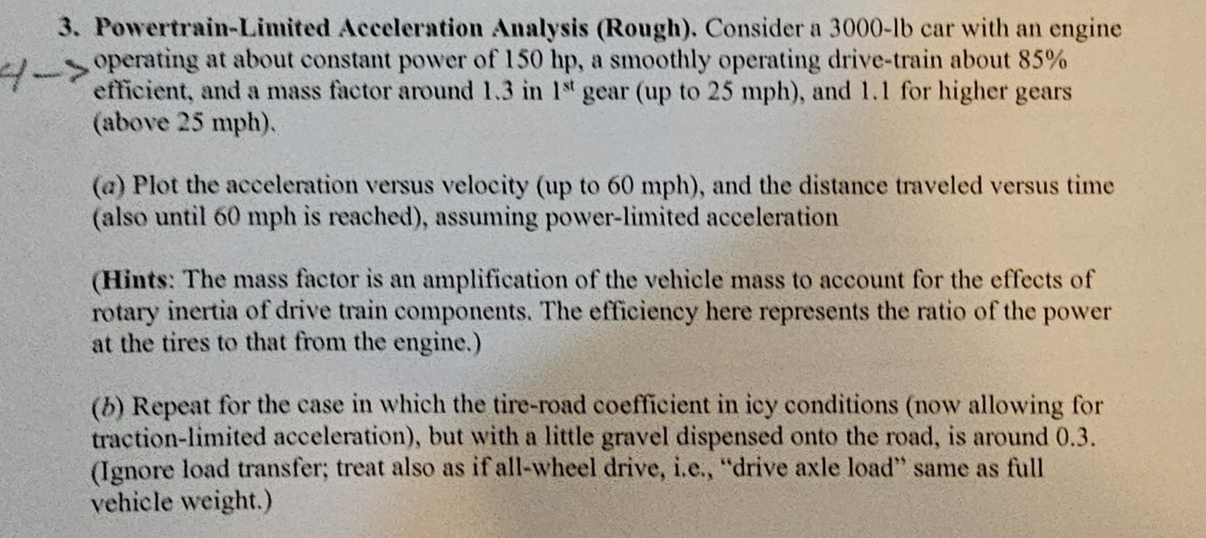 3 . Powertrain - Limited Acceleration Analysis (