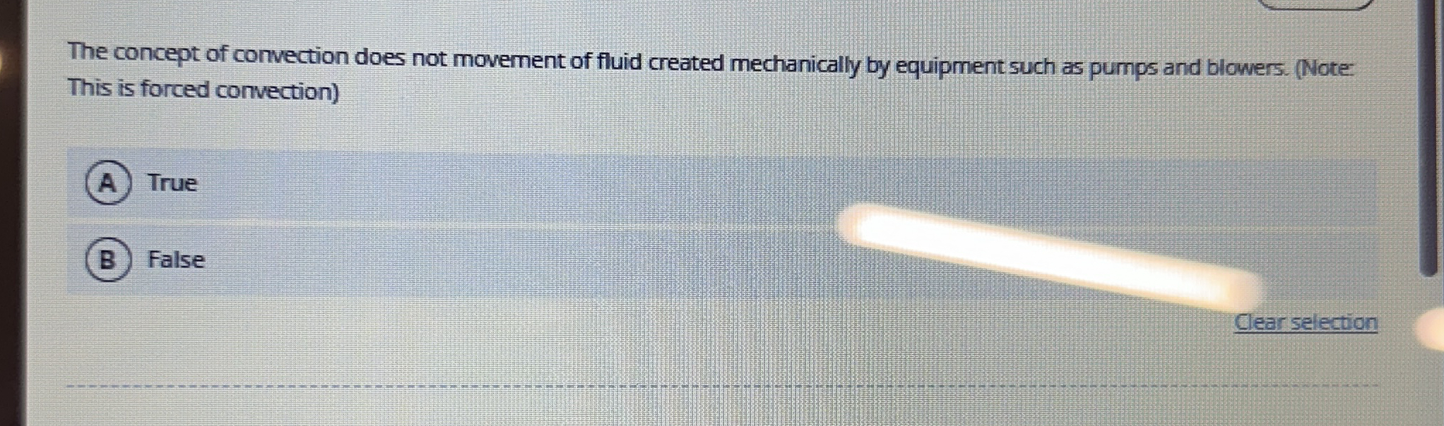 The concept of convection does not movement of