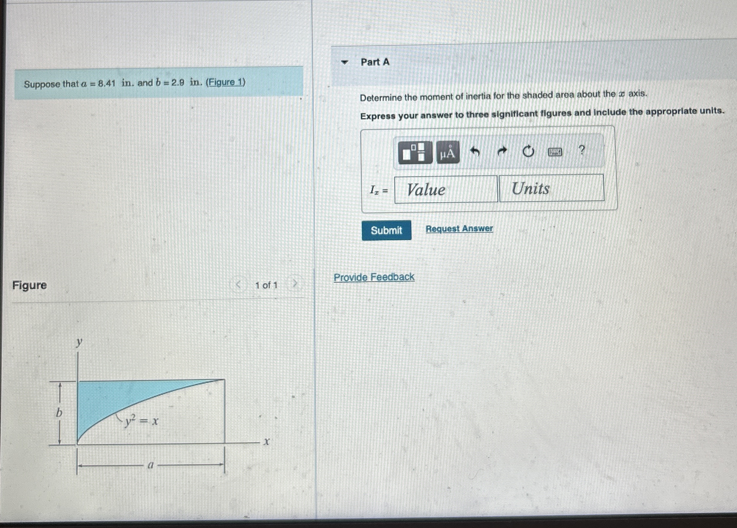 Suppose that a = 8 . 4 1 i n . and b = 2 . 8 i n