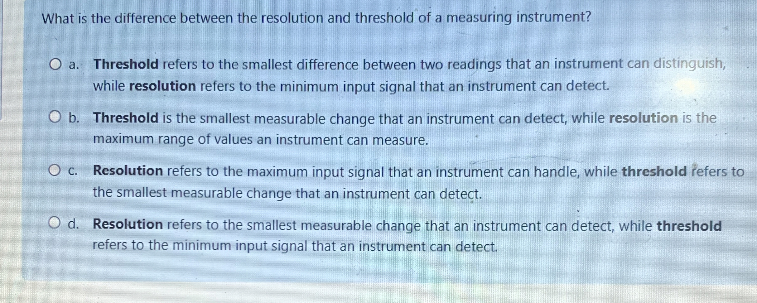 What is the difference between the resolution and