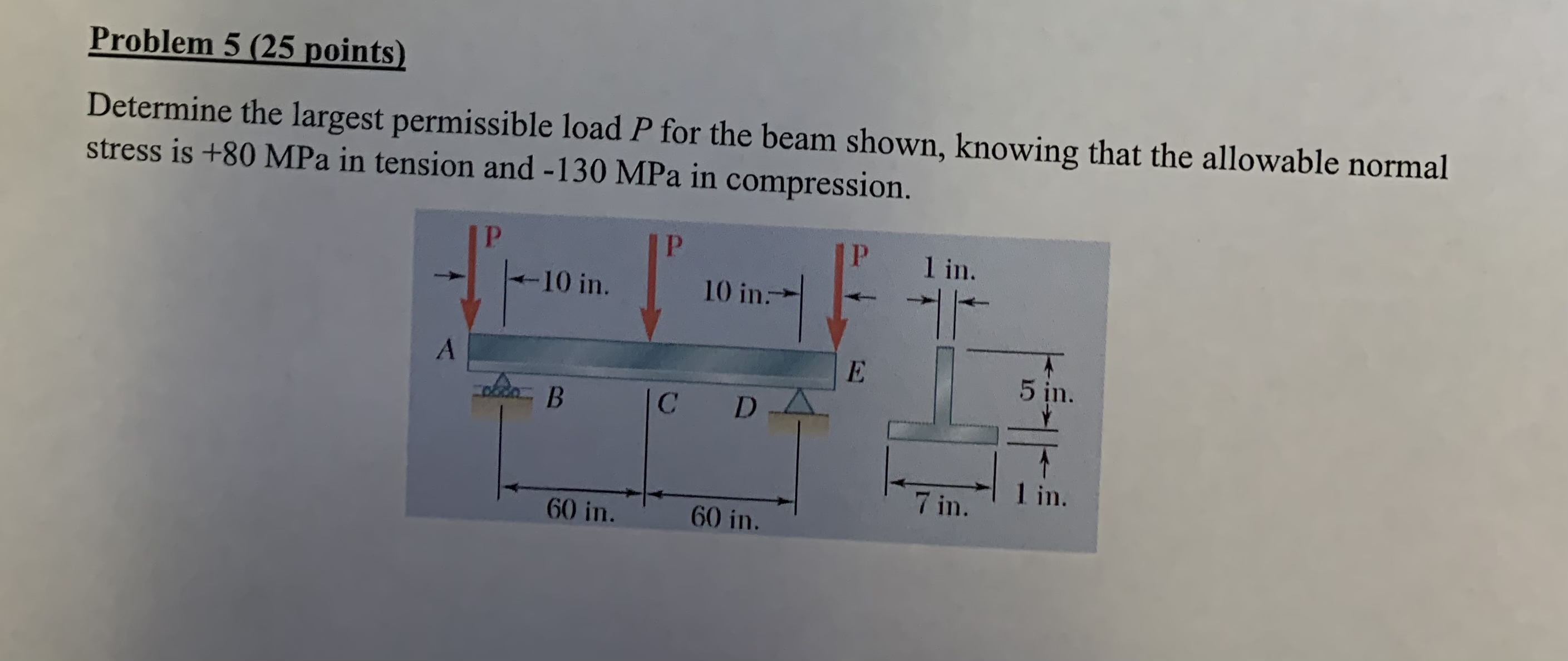 Problem 5 ( 2 5 points ) Determine the largest