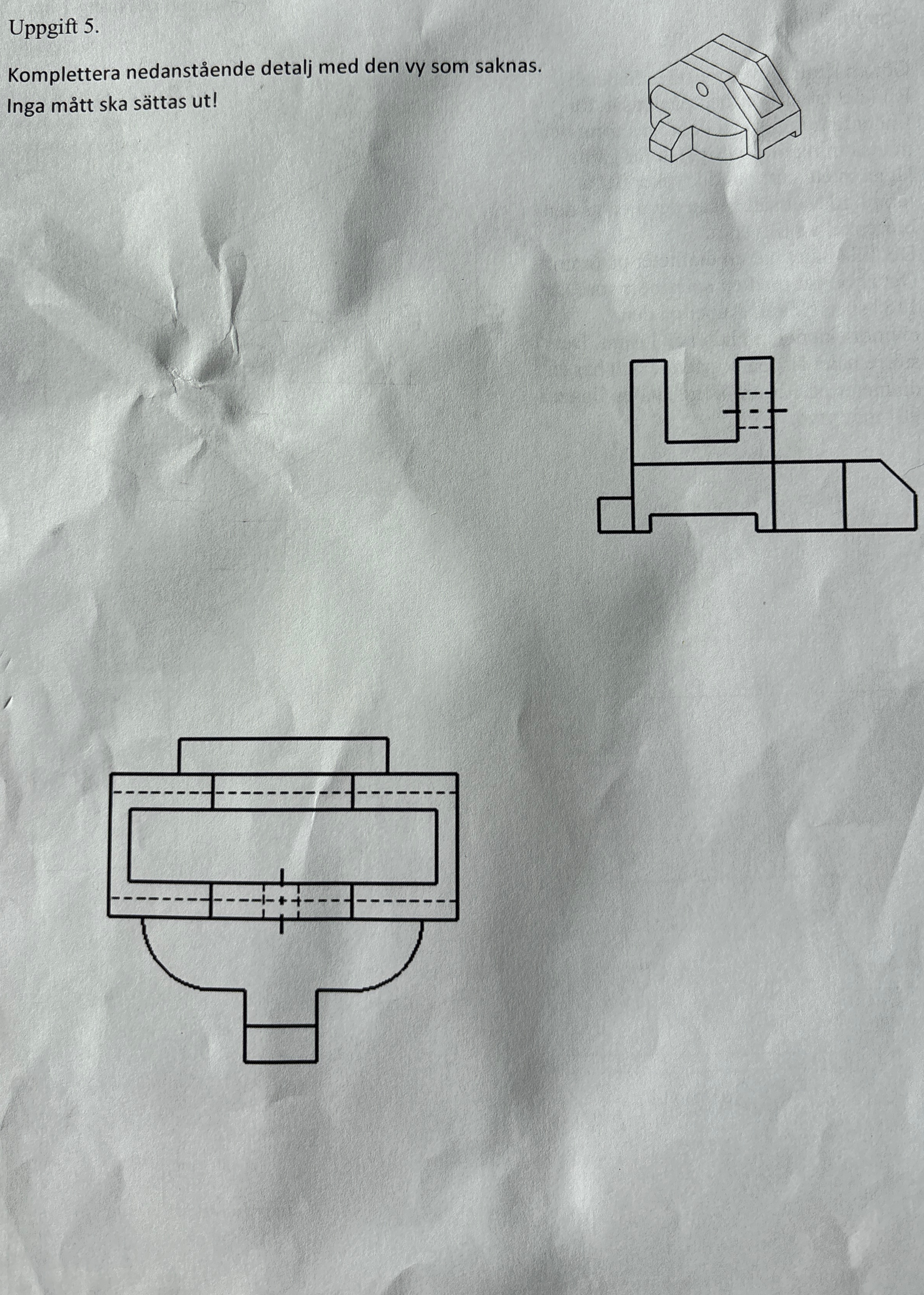Complete the detail below with the missing view
