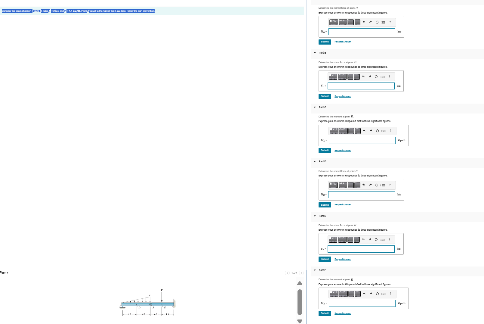 Deterrine the nornal force at point D . Express