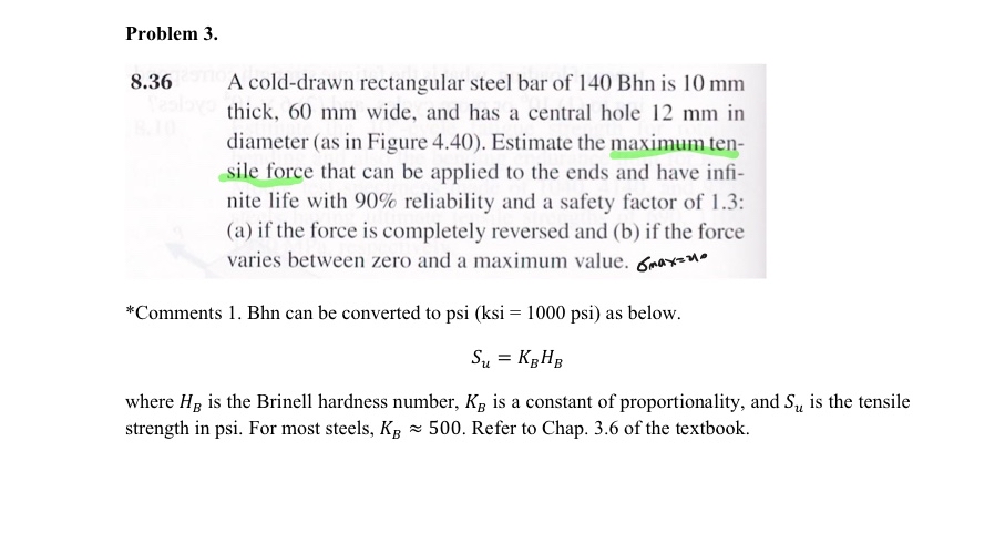 Problem 3 . 8 . 3 6 A cold - drawn rectangular