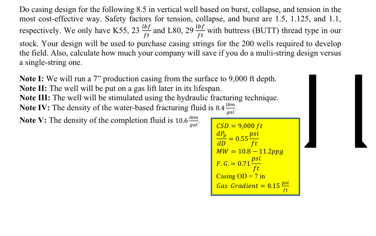 How to solve Do casing design for the following 8