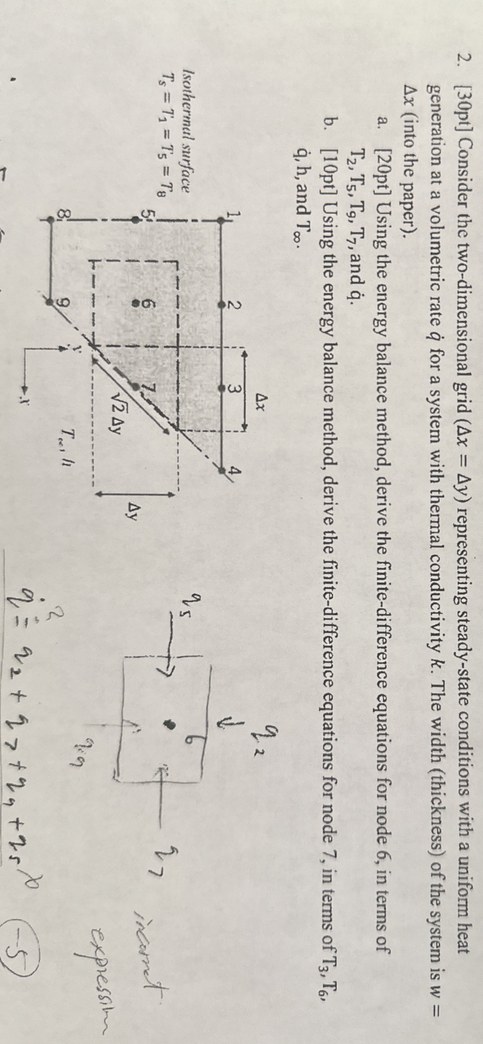 [ 3 0 pt ] Consider the two - dimensional grid )