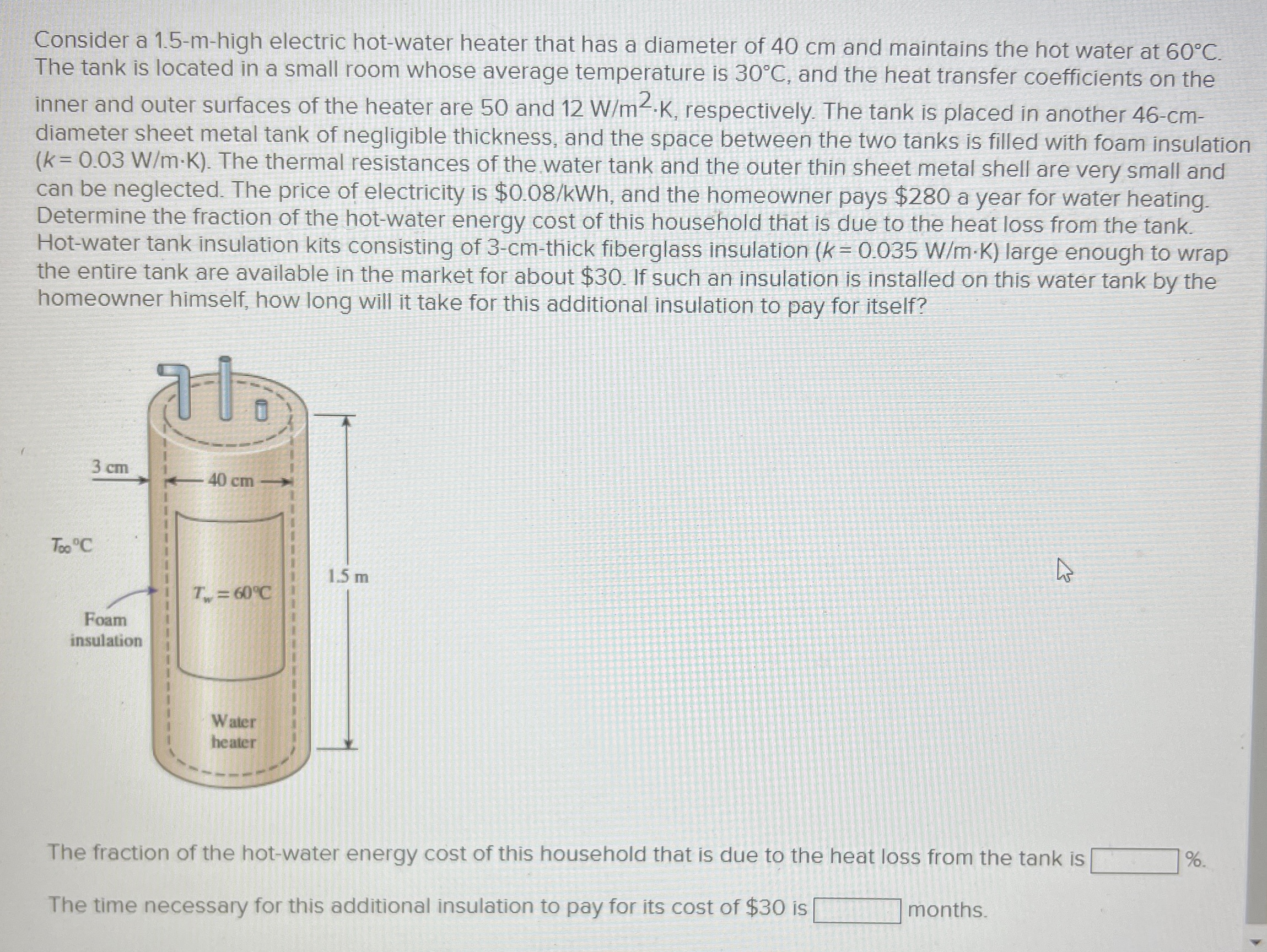 Consider a 1 . 5 - m - high electric hot - water