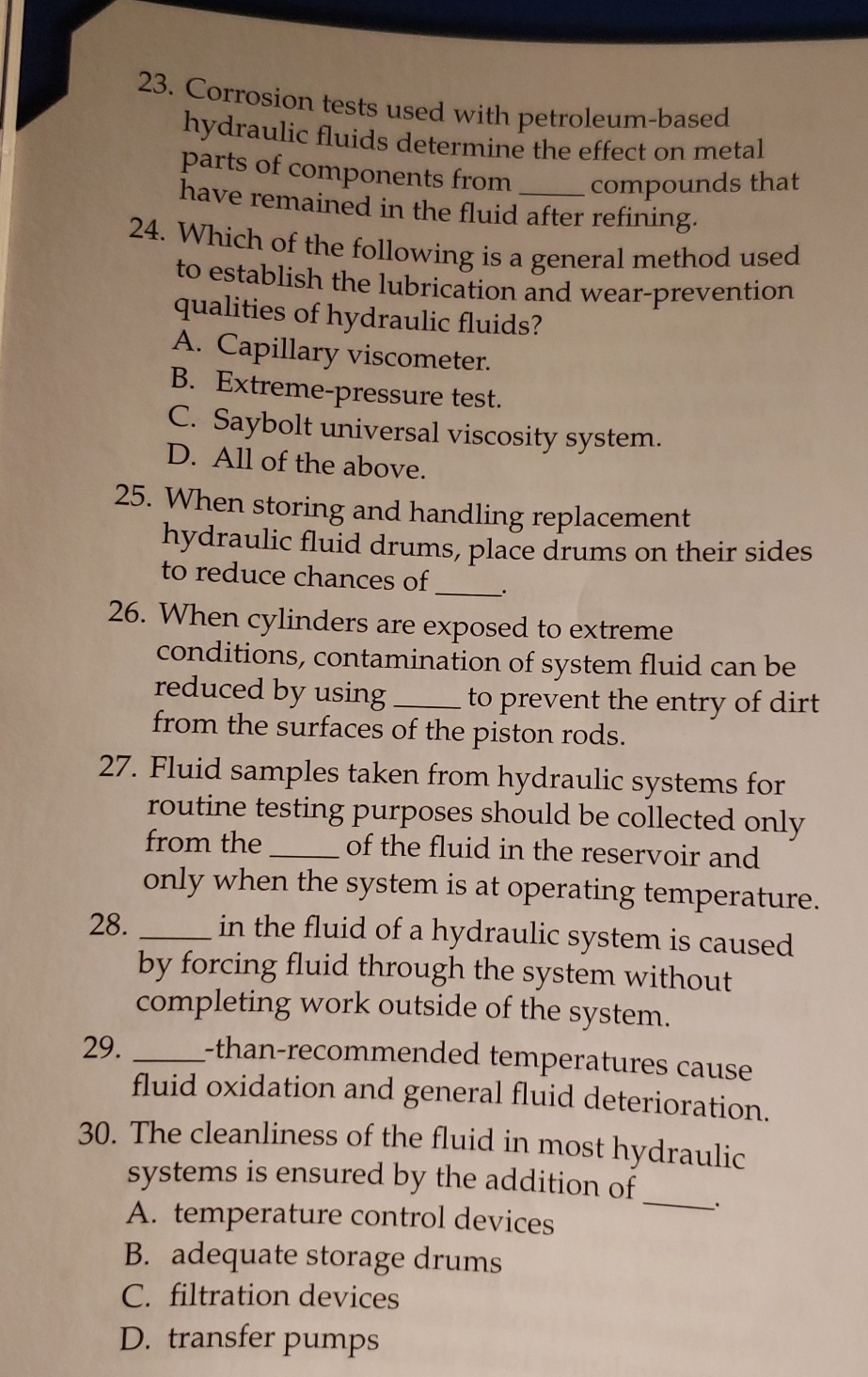Corrosion tests used with petroleum - based