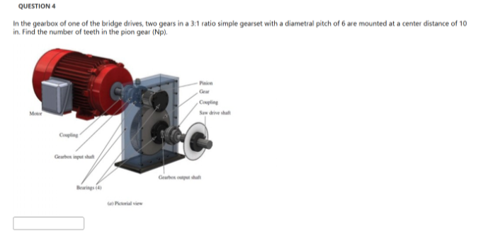 QUESTION 4 In the gearbox of one of the bridge