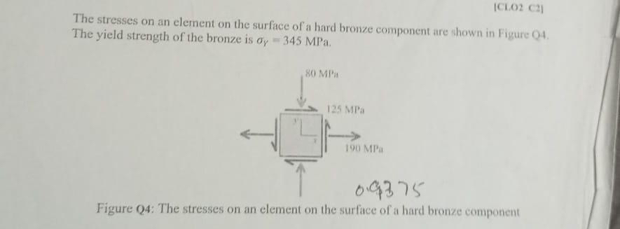 C L O 2 C 2 The stresses on an element on the