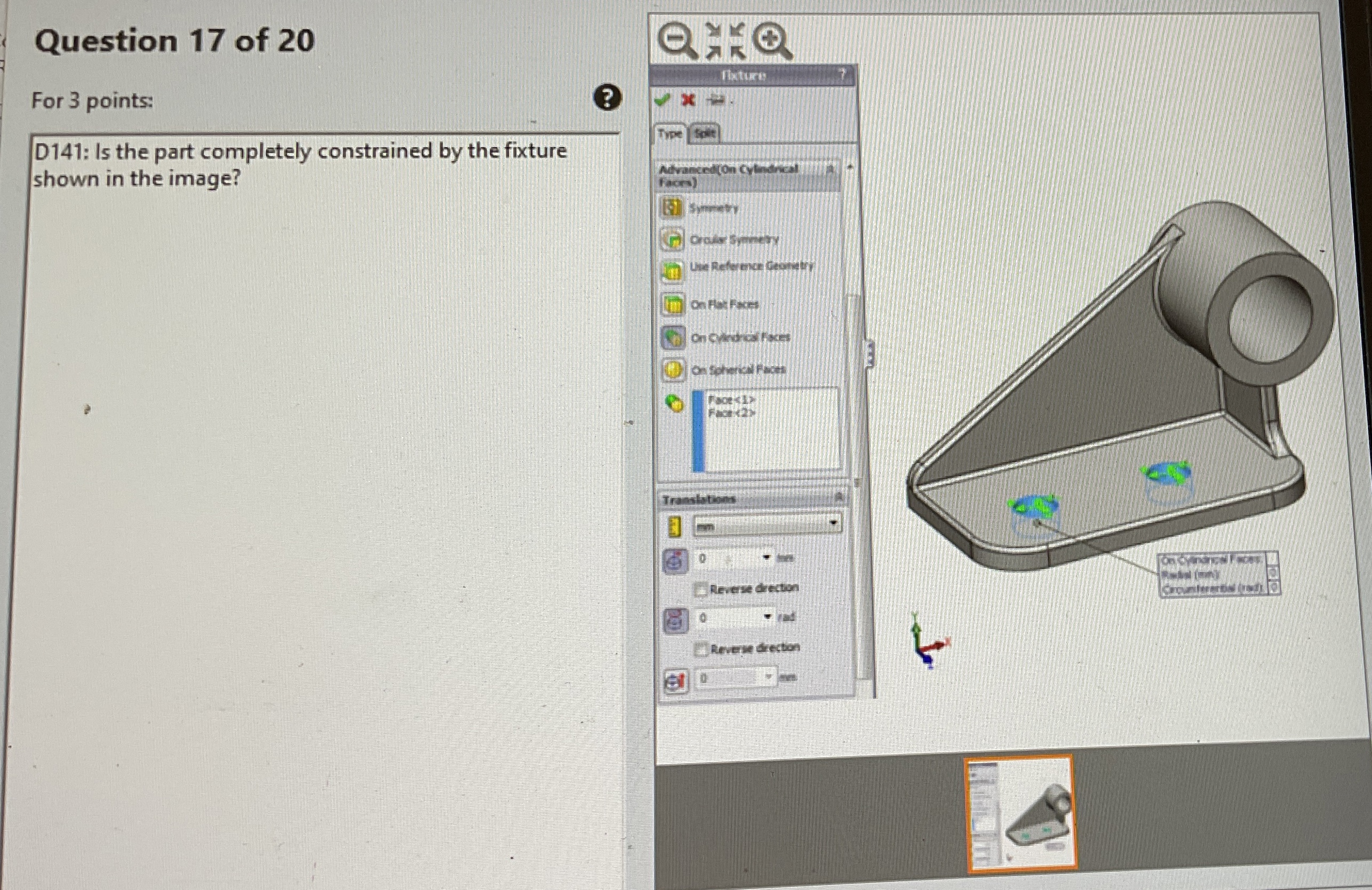 Question 1 7 of 2 0 For 3 points: D 1 4 1 : Is