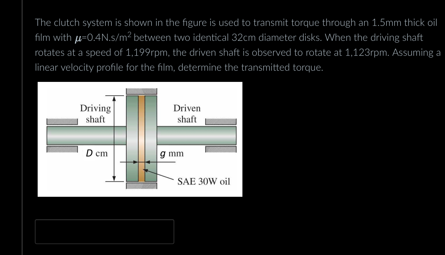 The clutch system is shown in the figure is used