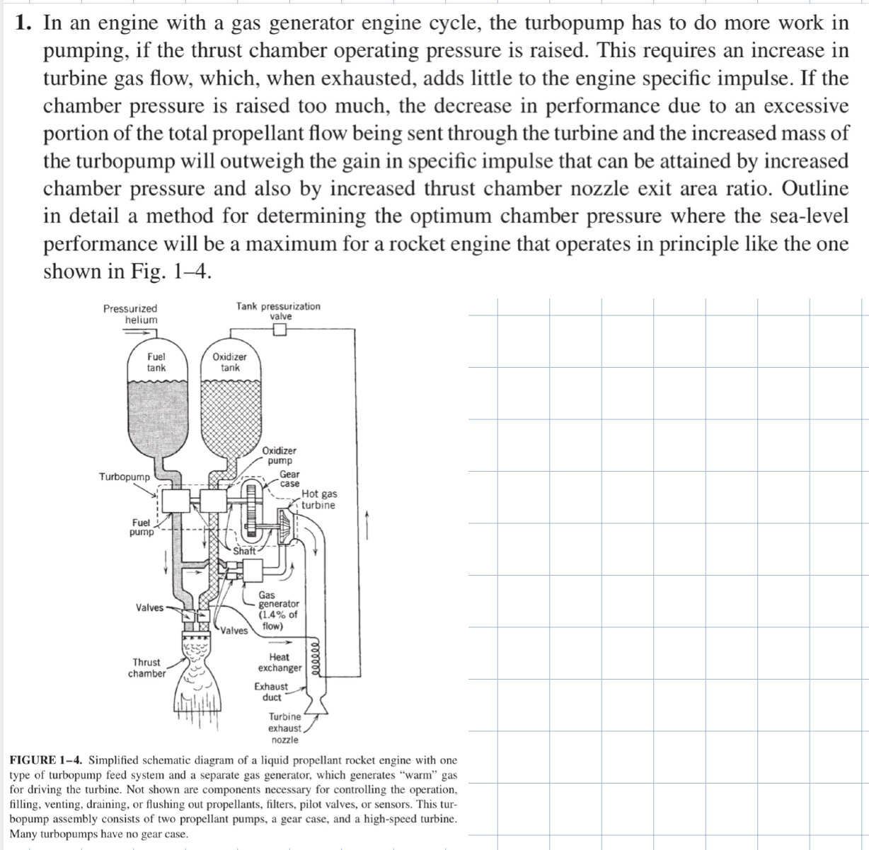 In an engine with a gas generator engine cycle,