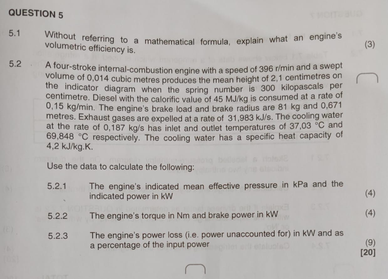 QUESTION 5 5 . 1 Without referring to a