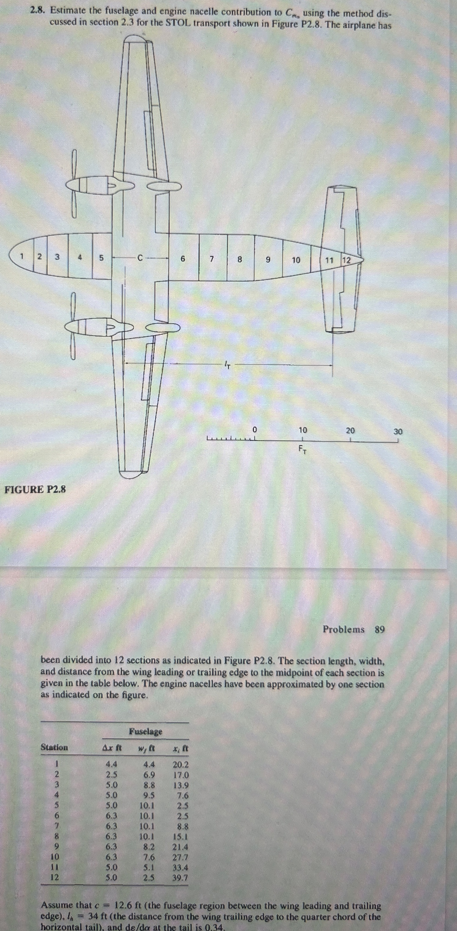 2 . 8 . Estimate the fuselage and engine nacelle