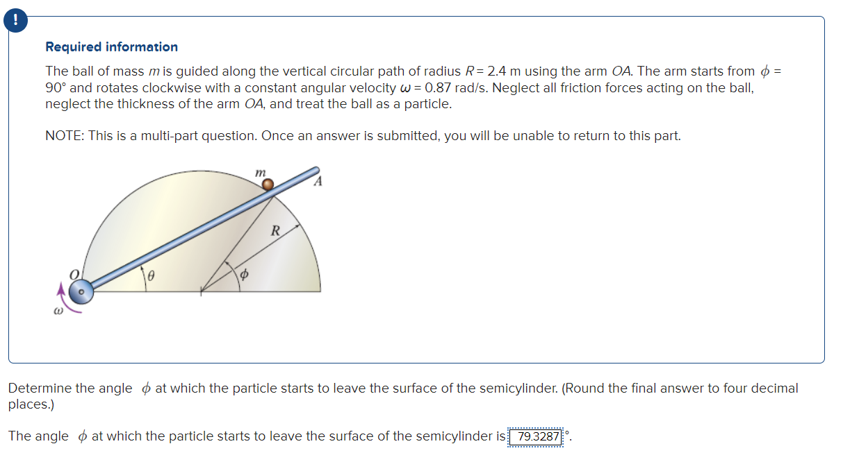 The ball of mass m is guided along the vertical