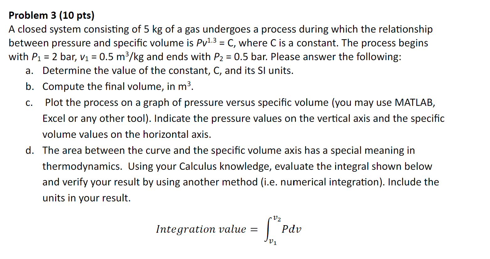 Problem 3 ( 1 0 pts ) A closed system consisting