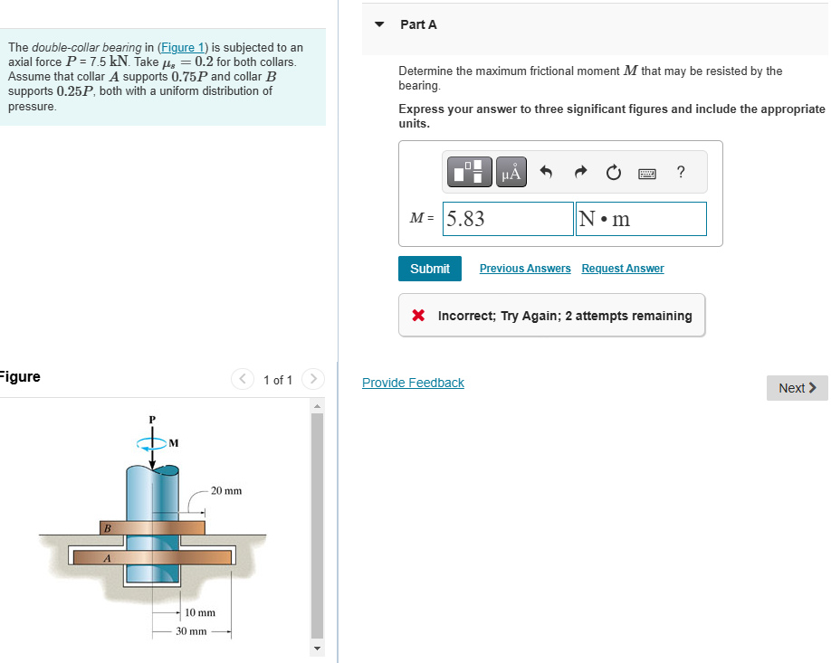 The double - collar bearing in ( Figure 1 ) is