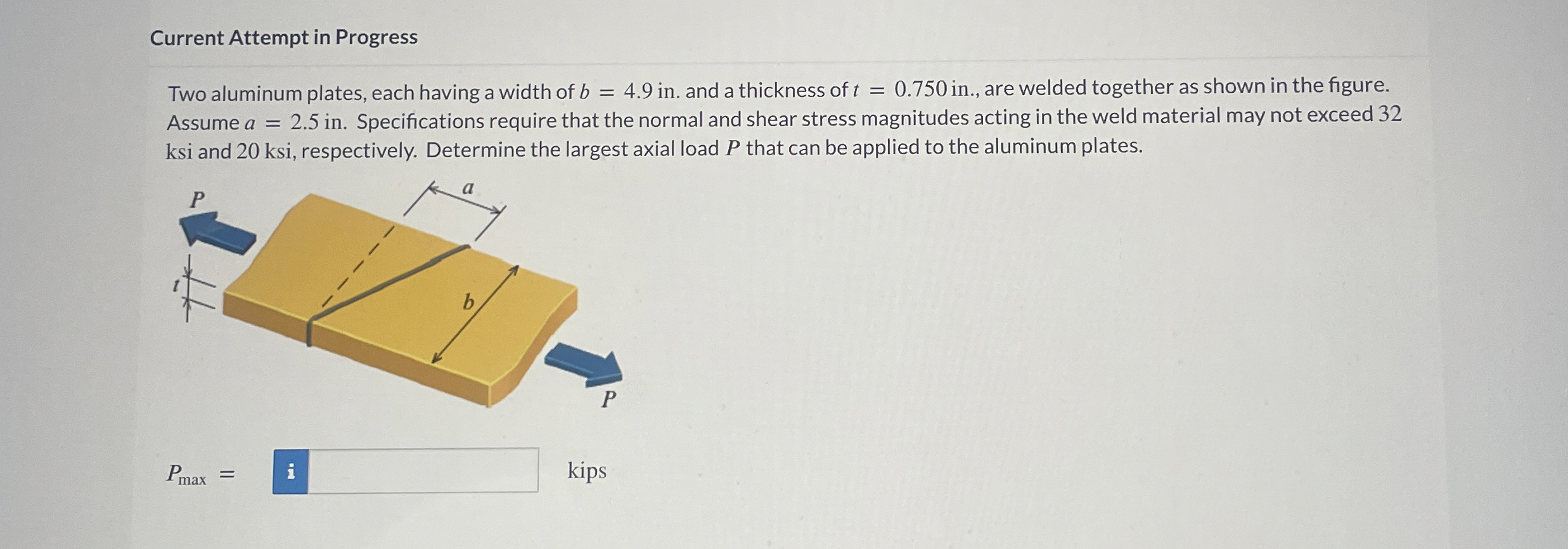 Current Attempt in Progress Two aluminum plates,