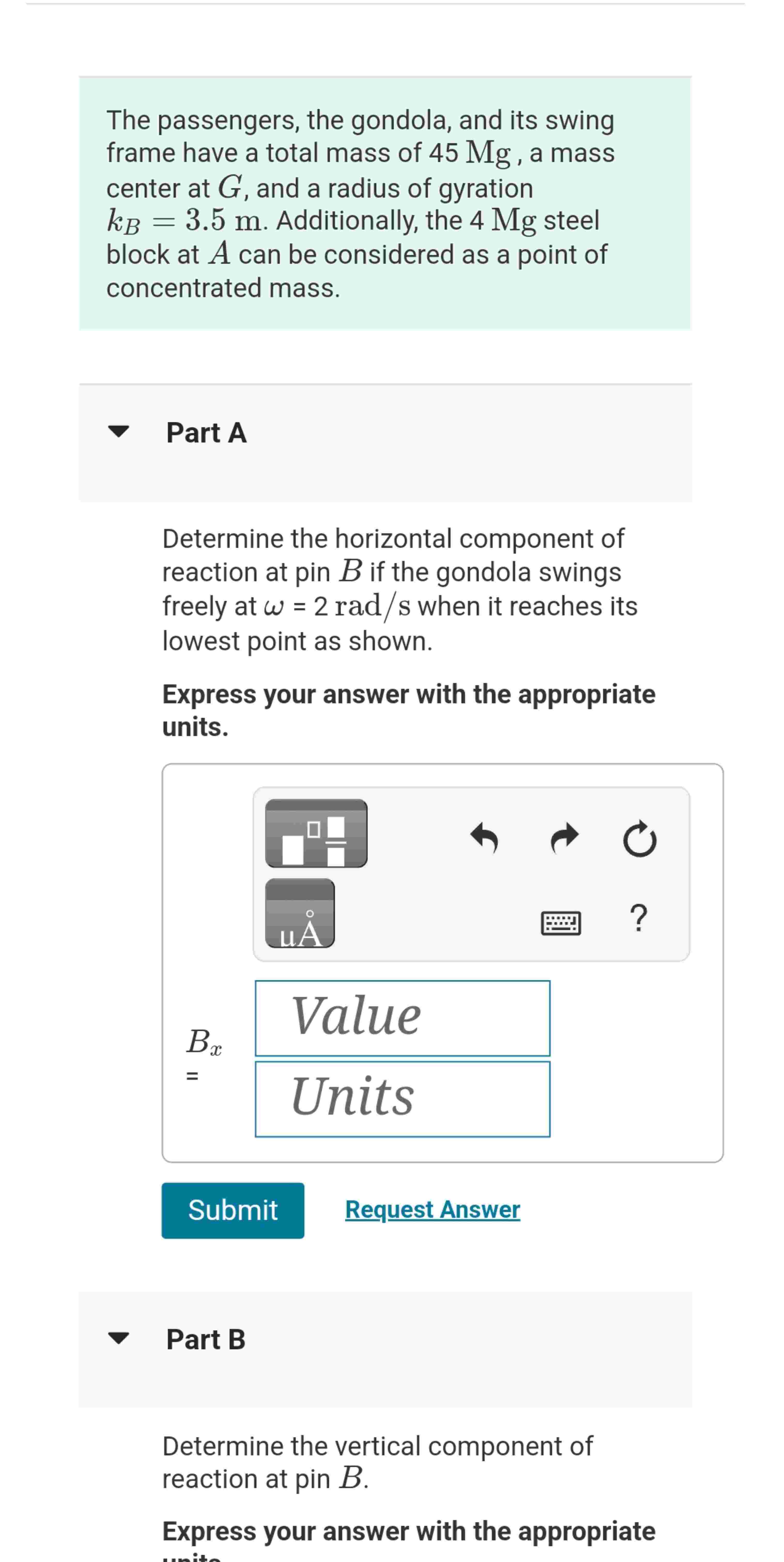 The passengers, the gondola, and its swing frame